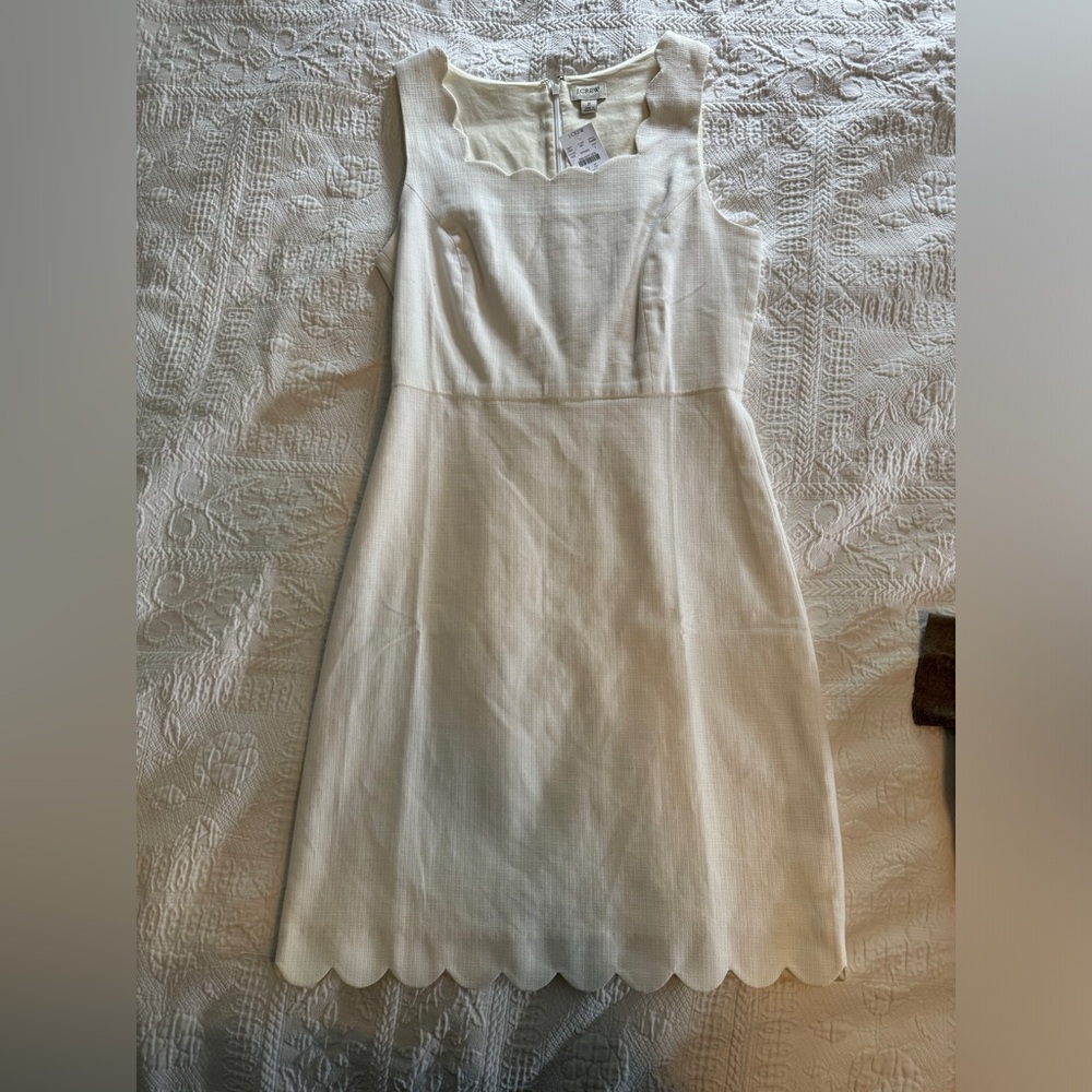 J. Crew Scalloped Trim Dress